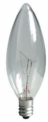 GE 48395 Chandelier Light Bulb, 15 W, F10 Lamp, E12 Candelabra Lamp Base, 105 Lumens, 2500 K Color Temp